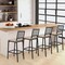 Set of 2 Patio Bar Chairs with Detachable Cushions and Footrests